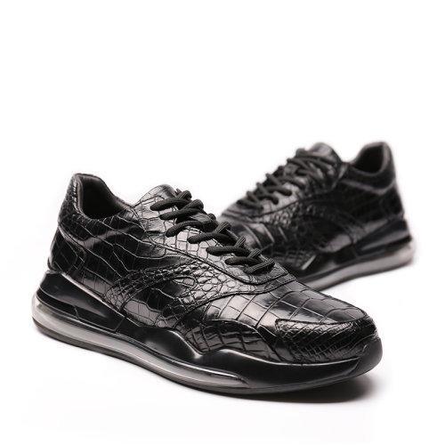 【21春夏新品】UROK新品男士鳄鱼皮休闲防滑板鞋潮流百搭运动潮鞋英伦男鞋 商品图4