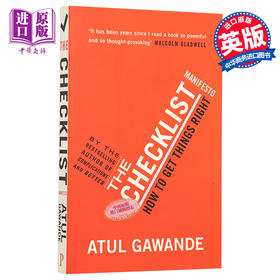 预售 【中商原版】清单革命 豆瓣高分 英文原版 The Checklist Manifesto How To Get Things Right Atul Gawande