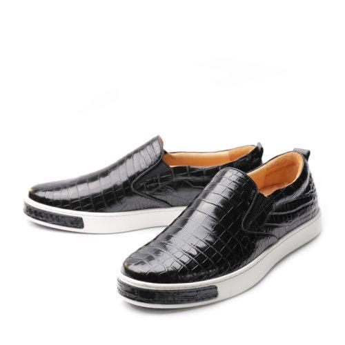 【21春夏新款】UROK新款鳄鱼皮男士防滑耐磨休闲板鞋个性时尚潮流男鞋 商品图1