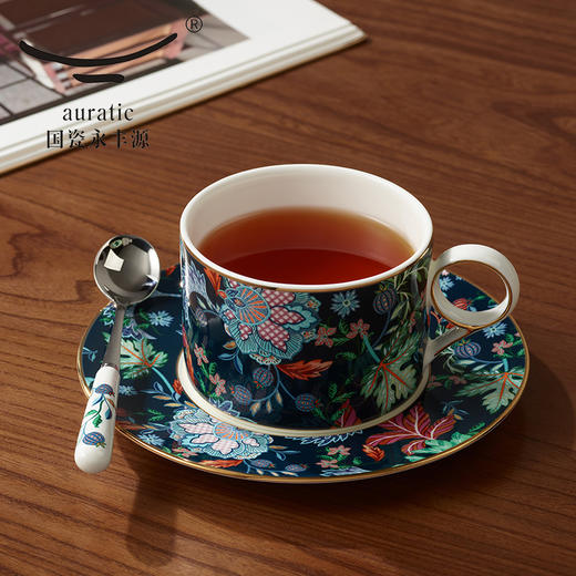 【彼达思】国瓷永丰源 幸福满园 3头咖啡杯碟 茶杯碟勺 对杯 陶瓷田园风礼盒 商品图3