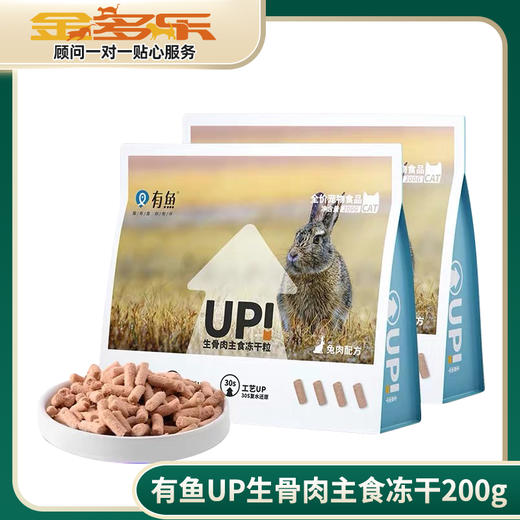 有鱼UP生骨肉主食冻干200g全阶段猫零食助发腮 商品图0