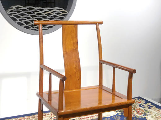 红桥红  家具严选  缅甸花梨（大果紫檀）【直扶手四出头官帽椅 】 商品图3