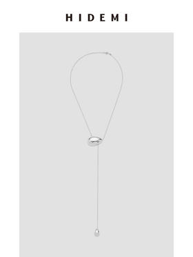HIDEMI简约设计感双水滴项链