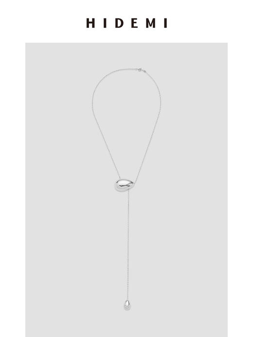 HIDEMI简约设计感双水滴项链 商品图0
