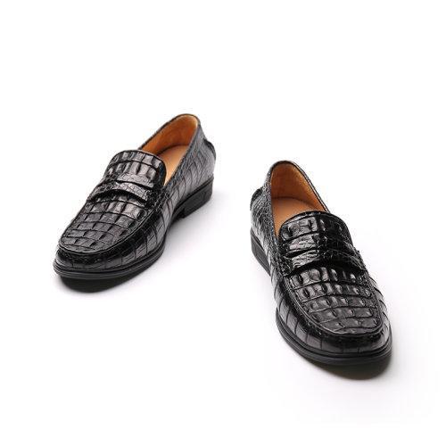 【21春夏新品】UROK新品鳄鱼手工制作男鞋商务正装皮鞋简约乐福鞋 商品图4