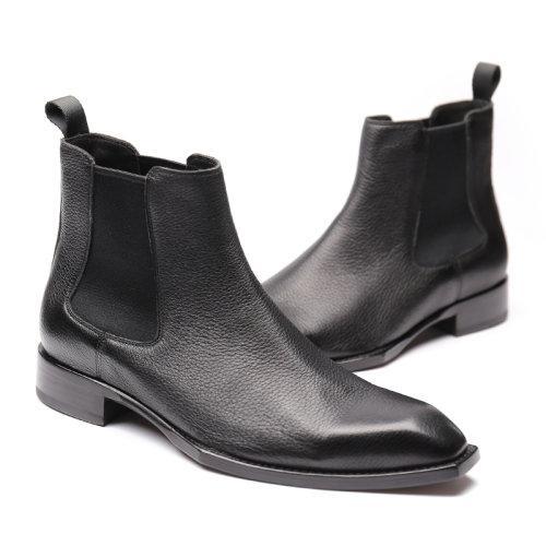 【新品】UROK皮鞋 百搭 男士 黑色 男士切尔西皮靴 商品图4