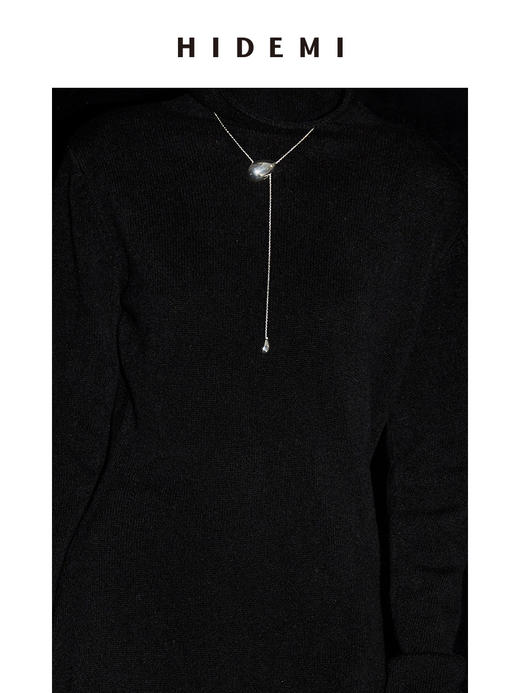 HIDEMI简约设计感双水滴项链 商品图8