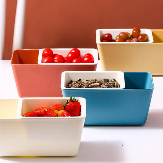 多功能懒人双层创意客厅水果盘 糖果盒干果盘磕吃瓜子神器沥水果盘 商品图8