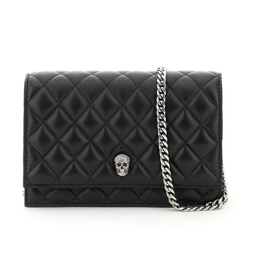 MCQ 麦昆 女士小号骷髅头斜挎包 黑色 647288 14A55 1000 商品图0