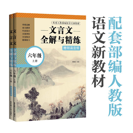 文言文全解与精练（赠朗诵音频）（上册+下册）六七八九年级 商品图0