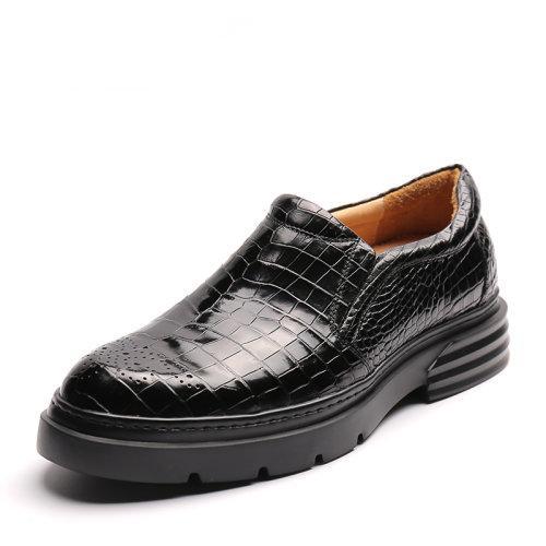 【21春夏新品】UROK新款鳄鱼皮男士防滑耐磨休闲乐福鞋个性时尚潮流男鞋 商品图3