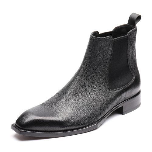 【新品】UROK皮鞋 百搭 男士 黑色 男士切尔西皮靴 商品图3