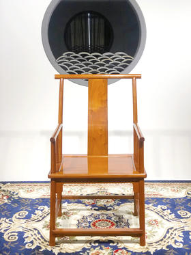 红桥红  家具严选  缅甸花梨（大果紫檀）【直扶手四出头官帽椅 】