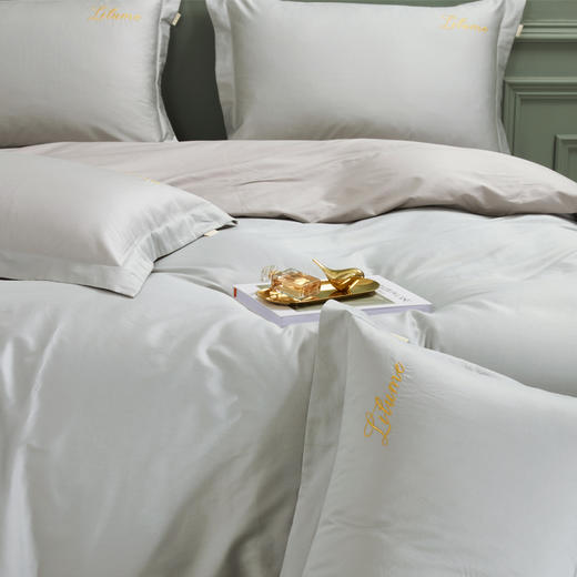 利路米2021秋季新款60s麦盖提长绒棉贡缎四件套 商品图3