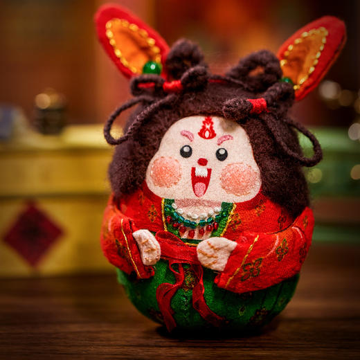 「中秋送礼」兔儿爷系列—大将军小仕女玩偶刺绣材料包 商品图3