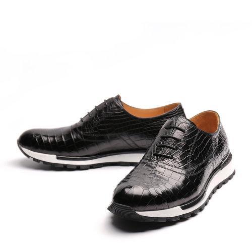 【21春夏新品】UROK新品男士鳄鱼皮防滑休闲鞋潮流百搭运动潮鞋英伦男鞋 商品图1