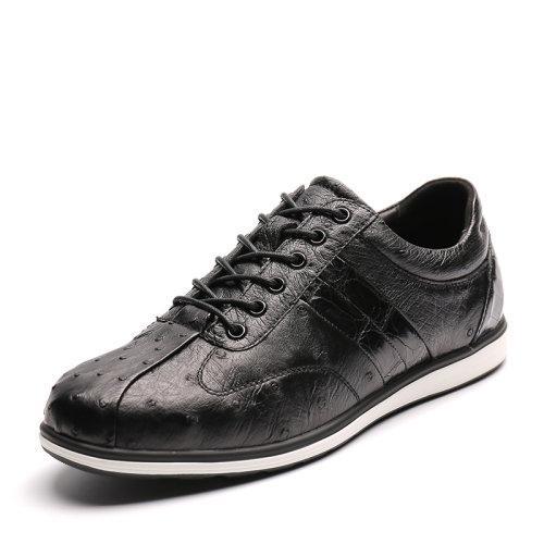 【21春夏新品】UROK新款鸵鸟皮男士防滑耐磨休闲板鞋个性时尚潮流男鞋 商品图2