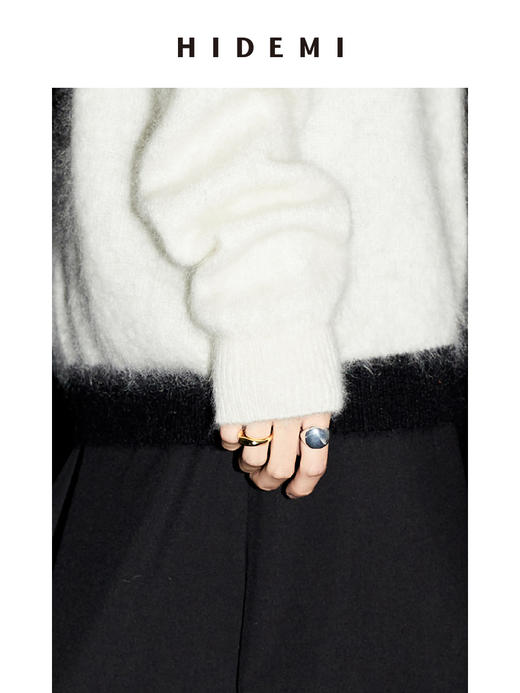 HIDEMI简约设计感异形戒指 金色/银色 商品图5
