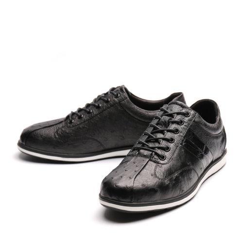 【21春夏新品】UROK新款鸵鸟皮男士防滑耐磨休闲板鞋个性时尚潮流男鞋 商品图1