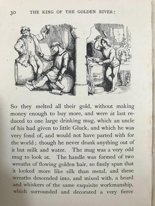 1907年 约翰·罗斯金《金河王》 21幅精美插图 布面精装36开 商品图11