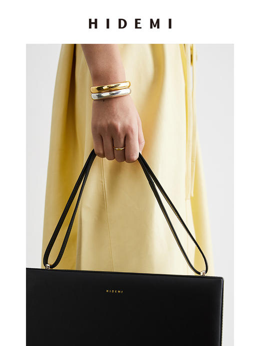 HIDEMI简约设计感异形手镯 金色/银色 商品图3