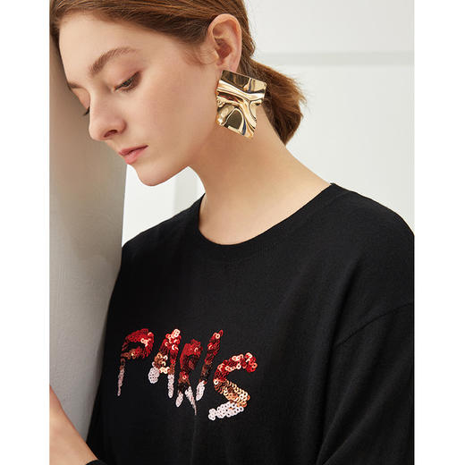 EITIE 爱特爱冬季时尚百搭修身显瘦针织衫女上衣套头6401101 商品图3