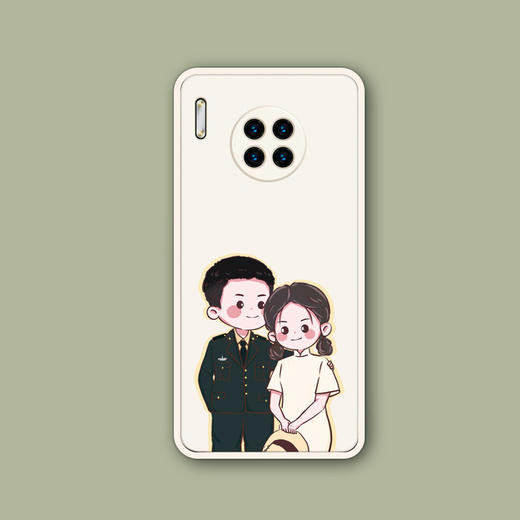 【定制军恋手机壳系列液态硅胶/皮纹壳材质古董白色，定制不退换下单请备注手机型号】 商品图9