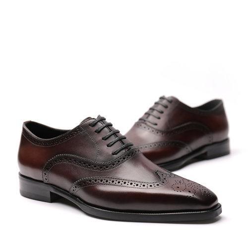 【21春夏新品】新款手工皮皮鞋英伦时尚布洛克雕花男鞋 商品图9