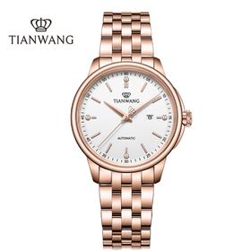 天王表恒隽系列全玫瑰金女士机械腕表