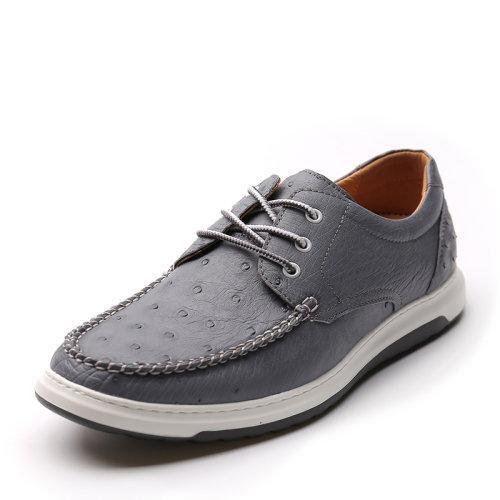 【21春夏新品】UROK新品鸵鸟皮时尚休闲男鞋软底防滑休闲鞋 商品图7