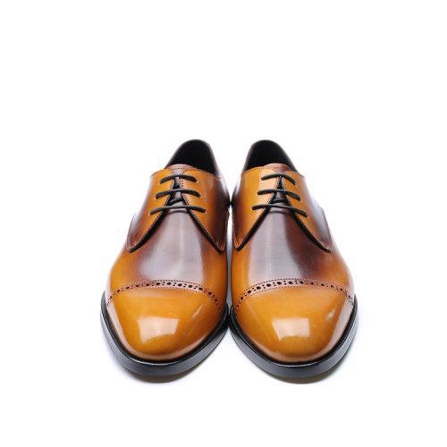 【21春夏新品】UROK男士皮休闲皮鞋 擦色渐变亮皮男鞋 商品图3