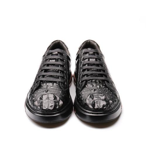 【21春夏新品】UROK鳄鱼皮手工鞋 系带休闲男鞋 透气舒适板鞋 商品图2