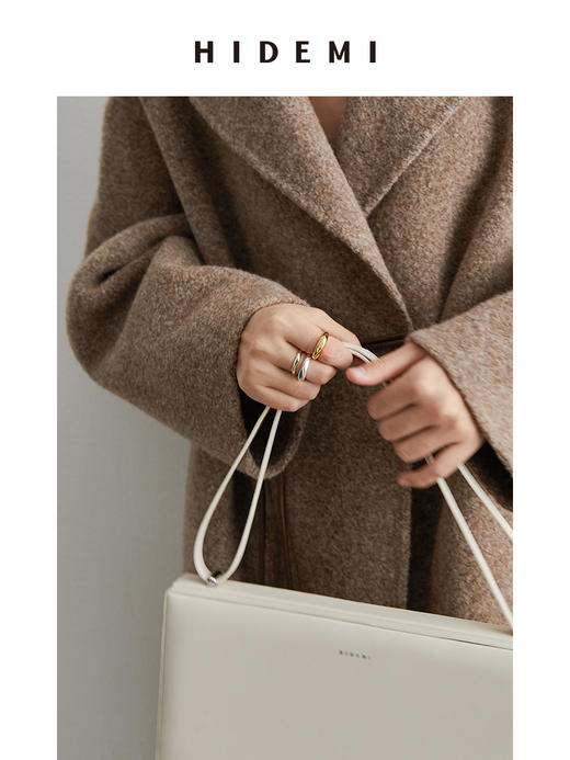 HIDEMI简约设计感异形戒指 金色/银色 商品图9