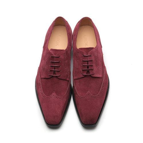 【新品】UROK手工翻毛皮皮鞋 男士商务正装男鞋 商品图3