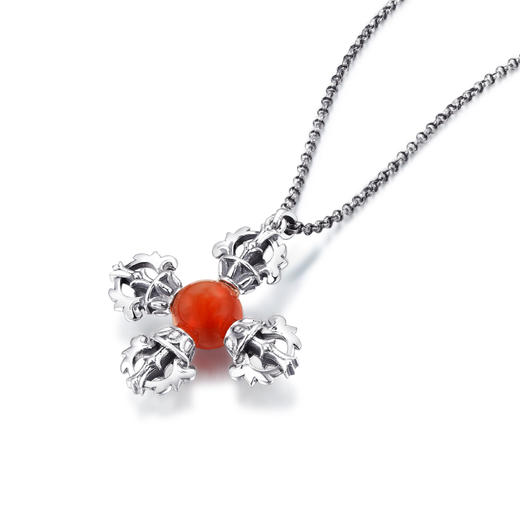醍醐 金刚VAJRA系列 红玛瑙十字金刚杵项链 商品图5
