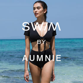 MESH T WRAP BIKINI SET 网纱T恤绑带高腰比基尼泳衣套装