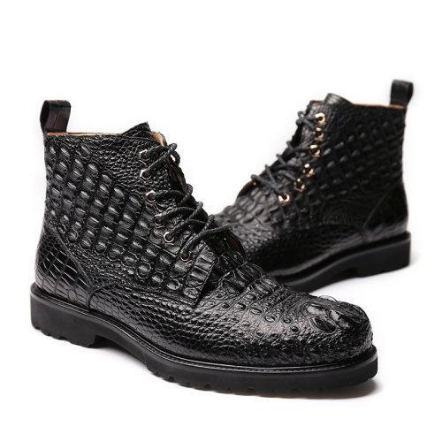 【新品】UROK鳄鱼皮高帮男鞋经典及踝靴手工商务短靴 商品图4