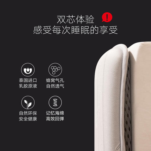 大学生宿舍90CM单人床减压乳胶床垫 商品图2