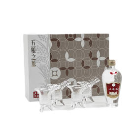 五粮文创·小老酒酒樽礼盒（内含小老酒 56度 50mL*1瓶；小酒樽酒杯*4只）