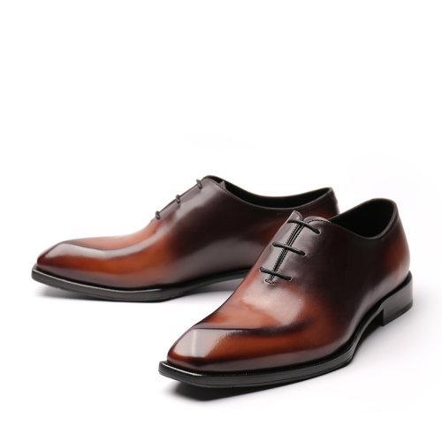 【21春夏新品】UROK男士手工皮鞋男鞋透气时尚英伦商务正装鞋时尚擦色牛津鞋 商品图1