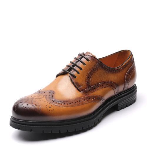 【新品】UROK男士手工布洛克雕花休闲德比鞋时尚男鞋 商品图3