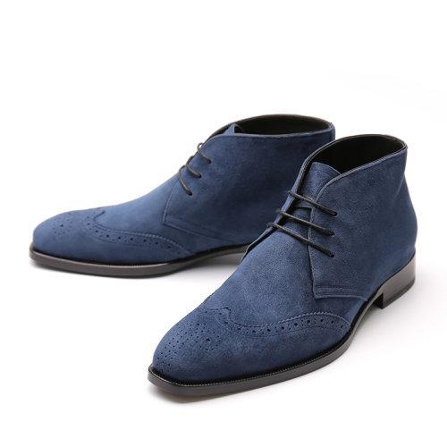 【新品】UROK沙漠靴男英伦复古休闲男士短靴反绒系带马丁靴冬 商品图1