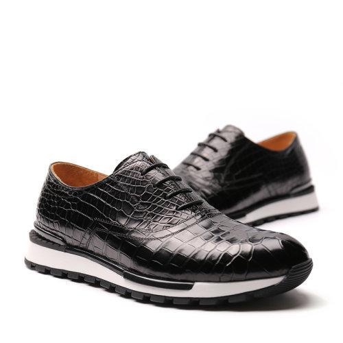 【21春夏新品】UROK新品男士鳄鱼皮防滑休闲鞋潮流百搭运动潮鞋英伦男鞋 商品图4