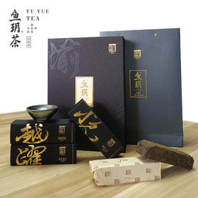 鱼玥-玥茯茶 茯砖茶 陈年手筑茯砖358g+建盏1个