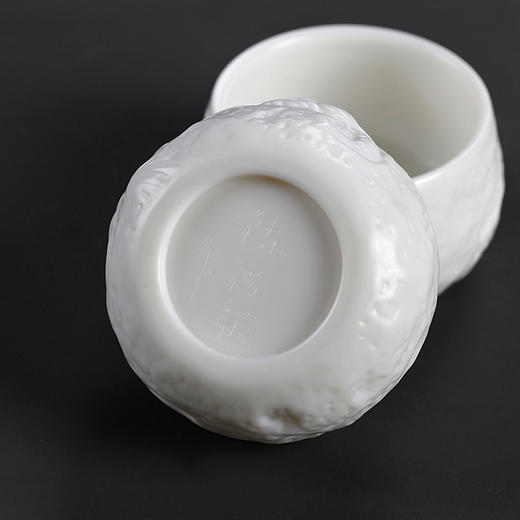 名家亚光素烧纯手工隐龙杯德化白瓷主人杯单杯羊脂玉单只陶瓷杯 商品图2