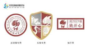 通版定制深圳市南方科技大学附属中学包边校徽姓名贴缝烫现货发51