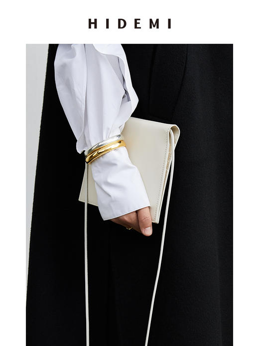 HIDEMI简约设计感异形手镯 金色/银色 商品图1