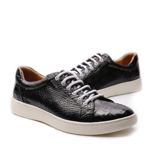 【21春夏新品】UROK新款鳄鱼皮男士防滑耐磨休闲板鞋个性时尚潮流男鞋 商品图4