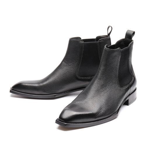 【新品】UROK皮鞋 百搭 男士 黑色 男士切尔西皮靴 商品图1