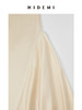 HIDEMI奶油米黄不规则剪裁设计感缎面半身裙 商品缩略图4